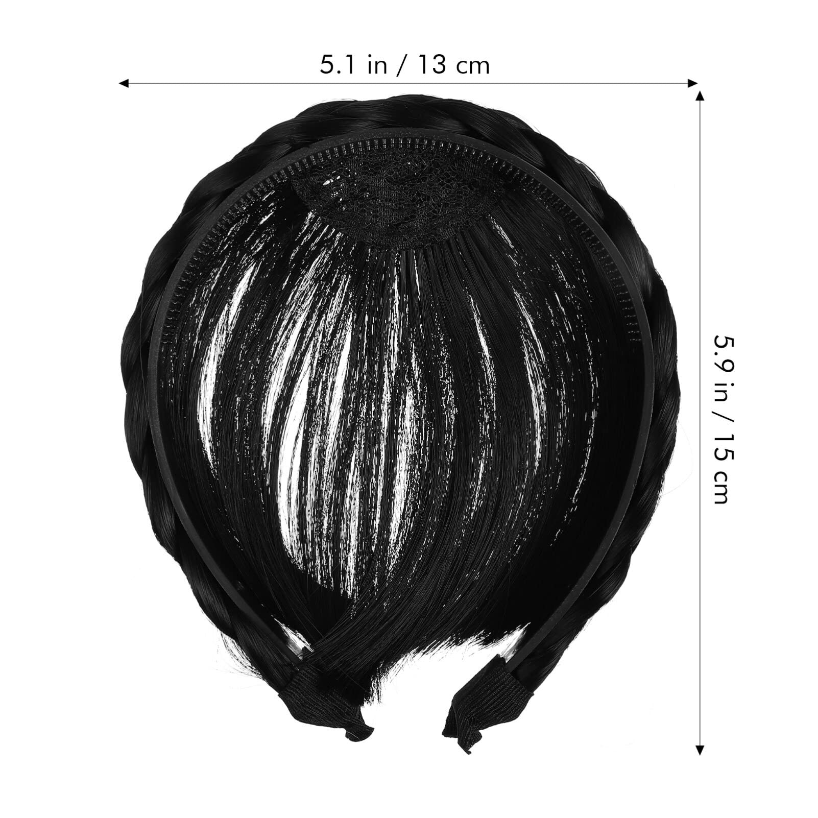 Amazon.com : SHERCHPRY Hairband Braids with Bangs, Adjustable